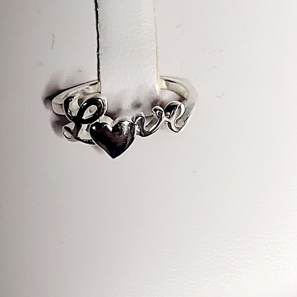 "LOVE" 925 STERLING SILVER RING BRAND NEW US 5 - Picture 6 of 7